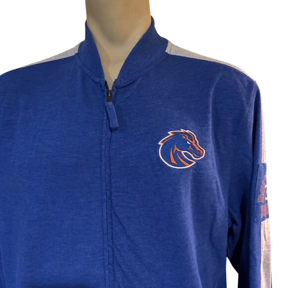 NEW Boise State University BSU Broncos Colosseum LS Blue Full Zip Jacket Men's L - Picture 3 of 7